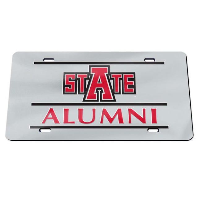 Placas de matrícula clásicas de acrílico de exalumnos de Arkansas State Red Wolves