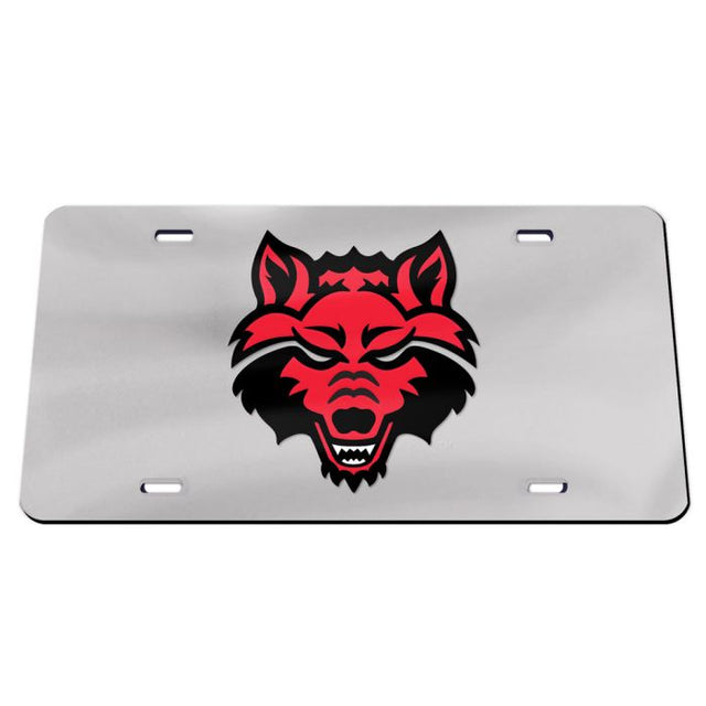 Placas de matrícula clásicas de acrílico de Arkansas State Red Wolves