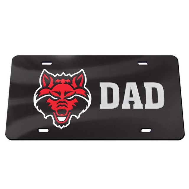 Matrícula acrílica especial de Arkansas State Red Wolves