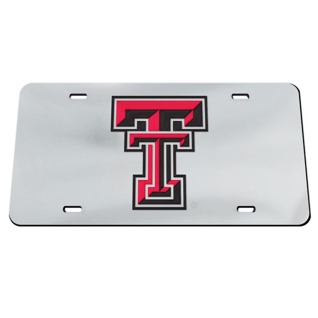 Placas de matrícula clásicas de acrílico con el logotipo TT de los Texas Tech Red Raiders