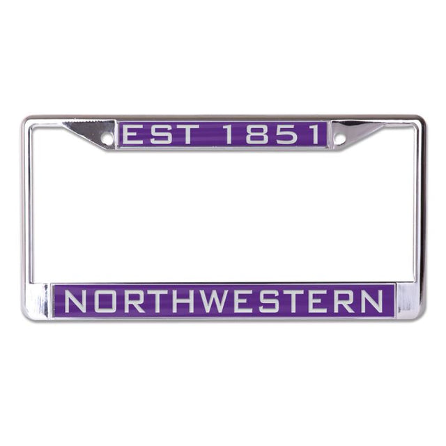 Northwestern Wildcats Lic Plt Marco S/L Impreso