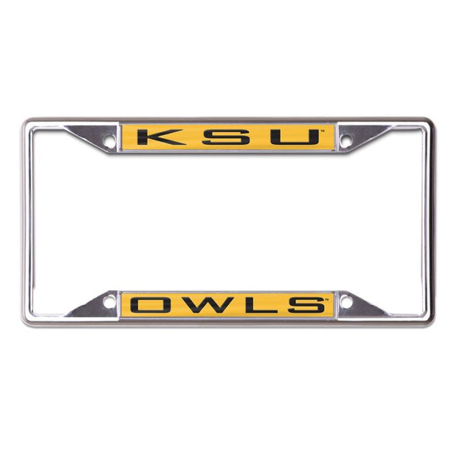 Marco de acero inoxidable con licencia de Kennesaw State Owls impreso