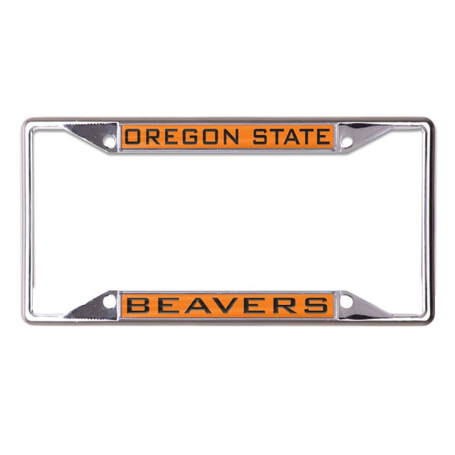 Oregon State Beavers ORANGE BAR WITH BLACK LETTERS Lic Plt Frame S/S Printed