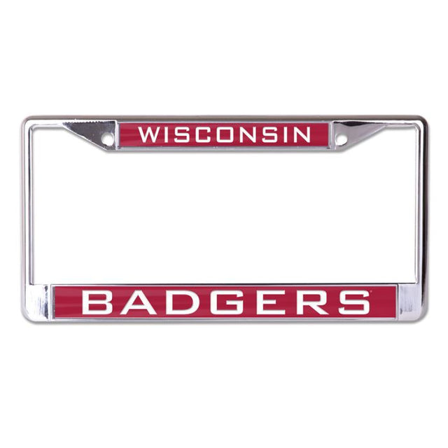 Marco de licencia de Wisconsin Badgers, tamaño pequeño, impreso