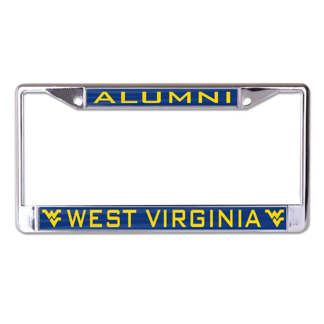 Marco de licencia de West Virginia Mountaineers impreso en talla S/L