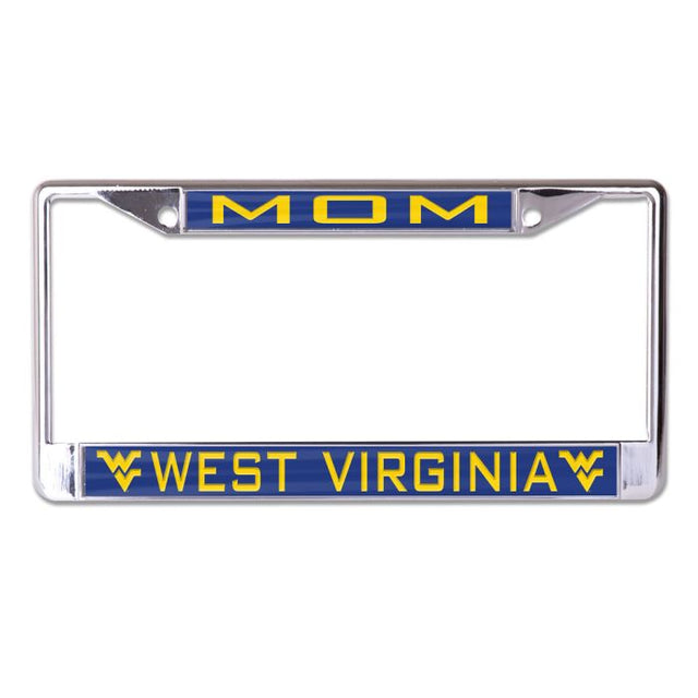 Marco de licencia de West Virginia Mountaineers impreso en talla S/L