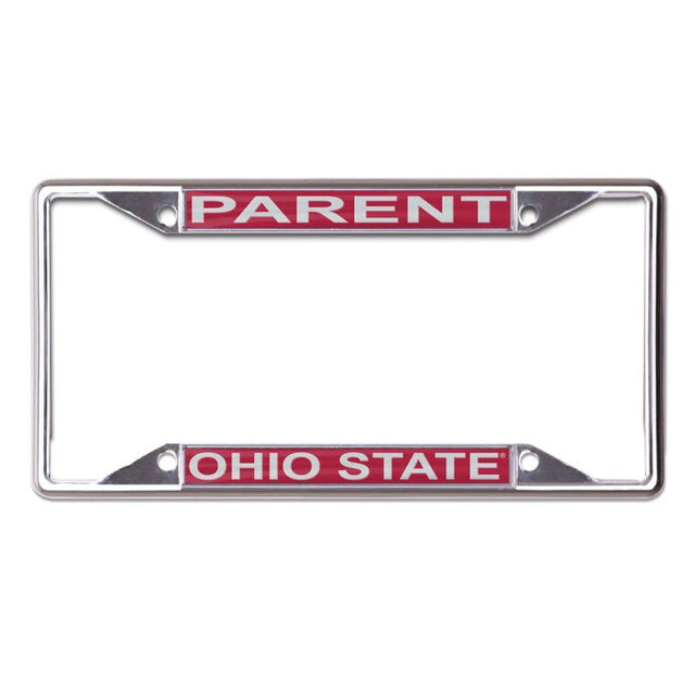 Licencia para padres de Ohio State Buckeyes, marco de plát. de acero inoxidable, estampado