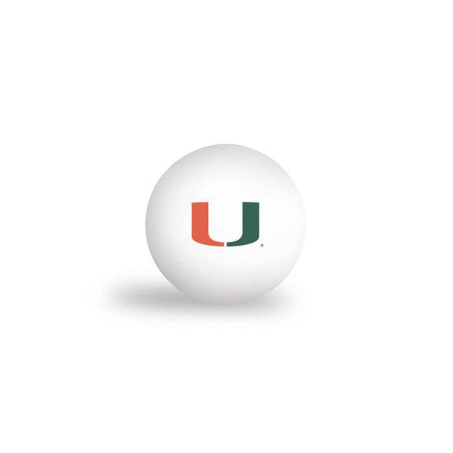 Pelotas de ping pong de los Miami Hurricanes (paquete de 6)