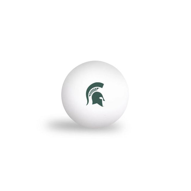 Pelotas de ping pong de los Spartans de Michigan State (paquete de 6)