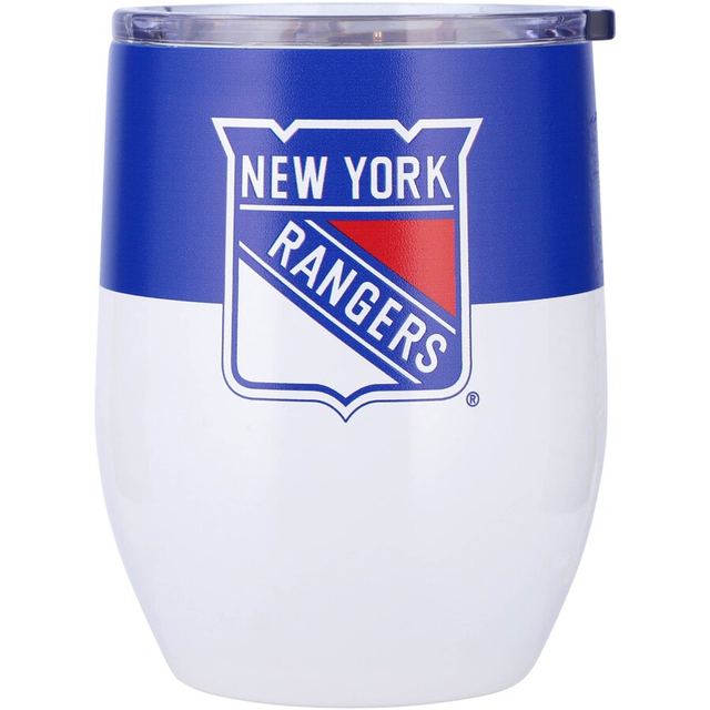 Vaso de viaje curvo de acero inoxidable de 16 oz de los New York Rangers