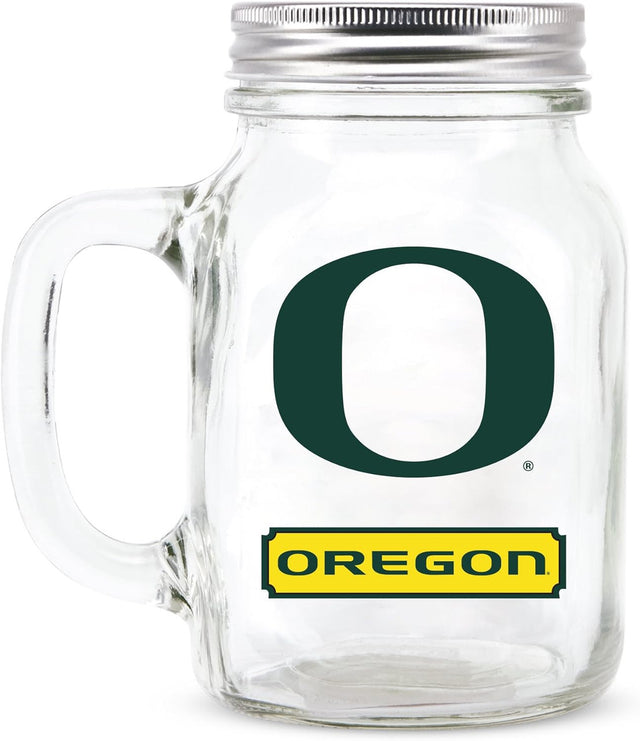 Tarro de cristal con tapa de los Oregon Ducks