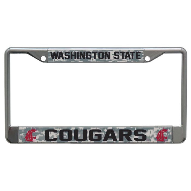 Washington State Cougars CAMO Lic Plt Frame S/L Printed