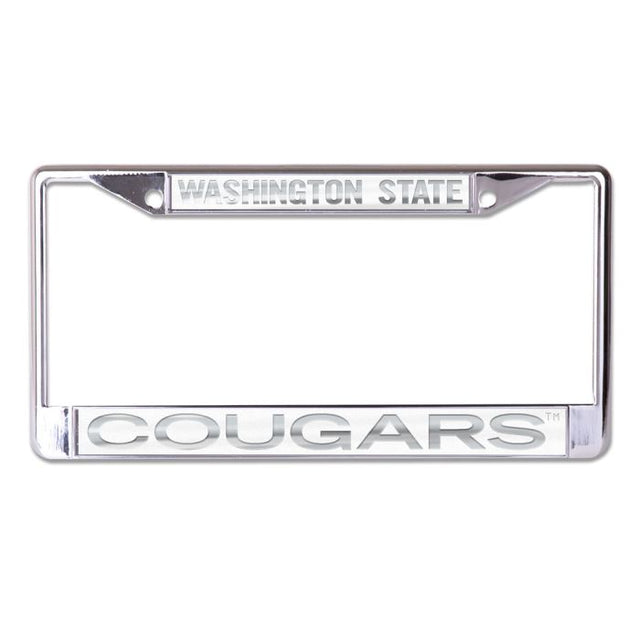 Washington State Cougars FROSTED Lic Plt Frame S/L Printed