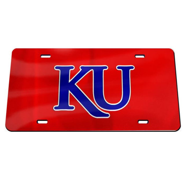 Kansas Jayhawks Specialty Acrylic License Plate