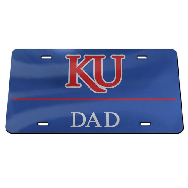 Kansas Jayhawks Acrylic Classic License Plates