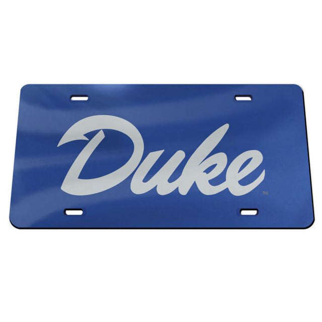 Placa de matrícula especial de acrílico de Duke Blue Devils