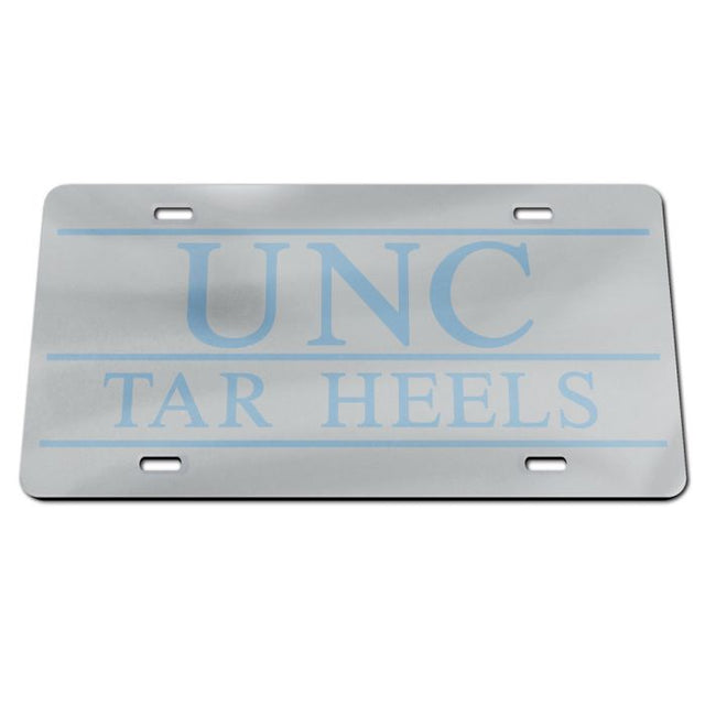 Placas de matrícula clásicas de acrílico de los Tar Heels de Carolina del Norte