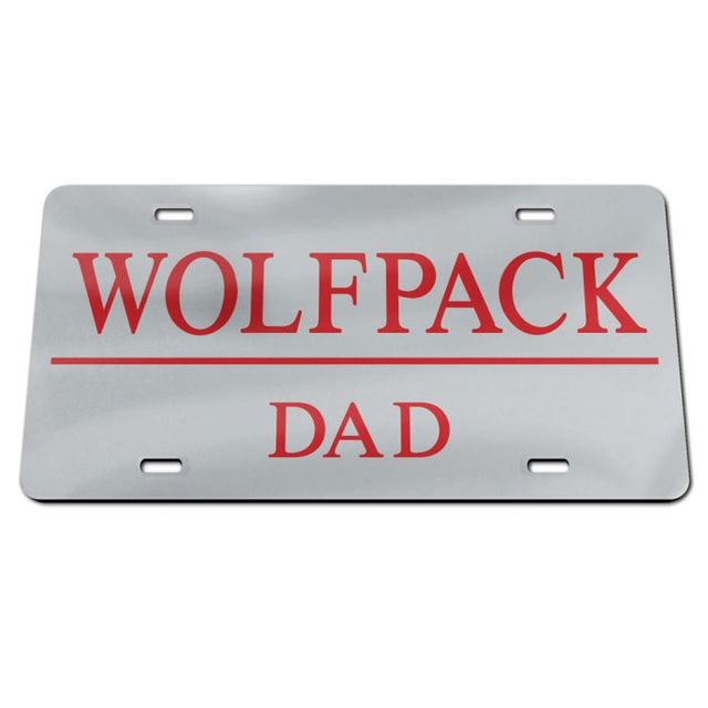 Placas de matrícula clásicas de acrílico de NC State Wolfpack