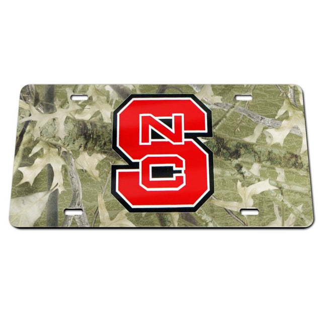 Placas de matrícula clásicas de acrílico de NC State Wolfpack