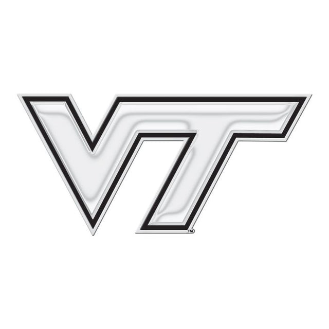 Virginia Tech Hokies Chrome Free Form Auto Emblem