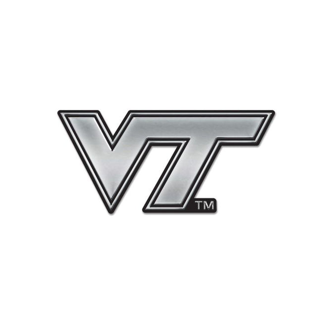 Emblema para automóvil de forma libre cromado de Virginia Tech Hokies