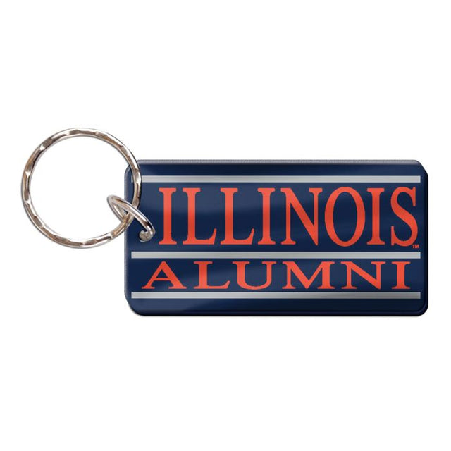 Llavero rectangular de Illinois Fighting Illini