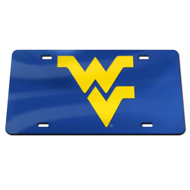 Placas de matrícula clásicas de acrílico de los Mountaineers de West Virginia