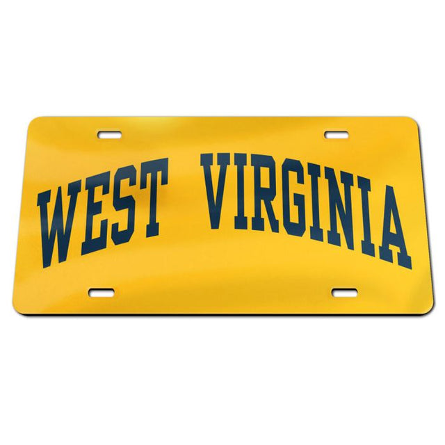 Placas de matrícula clásicas de acrílico de los Mountaineers de West Virginia