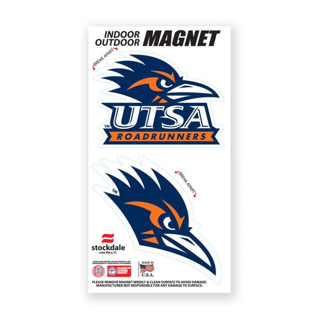 Imanes para exteriores de los Texas San Antonio Roadrunners, 6" x 12"