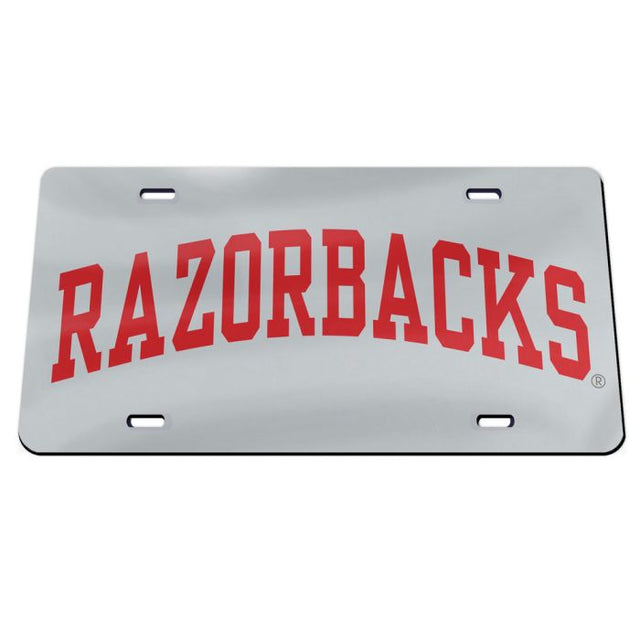 Placas de matrícula clásicas de acrílico de Arkansas Razorbacks