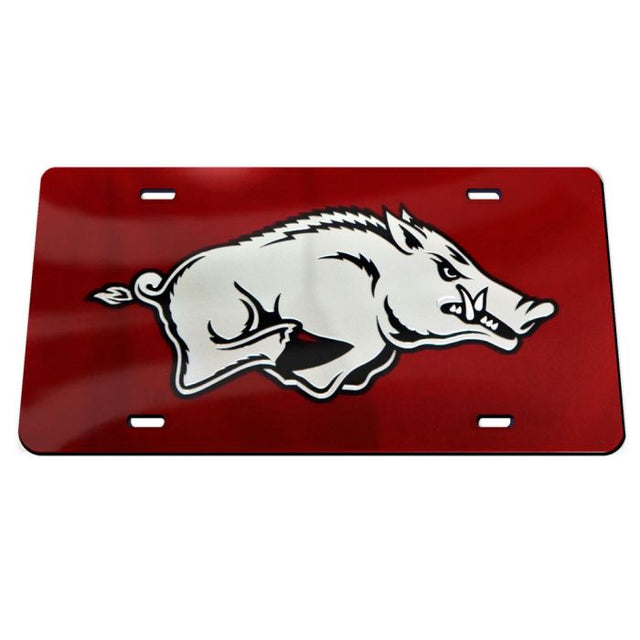 Matrícula acrílica especial de Arkansas Razorbacks