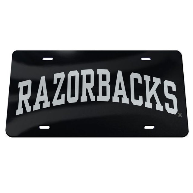 Placas de matrícula clásicas de acrílico de Arkansas Razorbacks