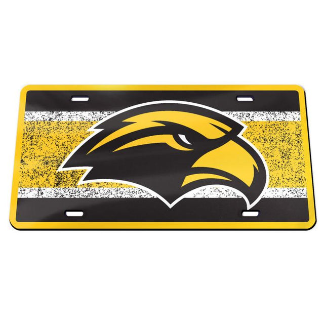 Matrícula especial acrílica VINTAGE de Southern Miss Golden Eagles