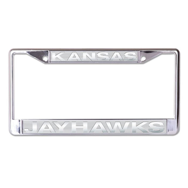 Kansas Jayhawks FROSTED Lic Plt Frame S/L Printed