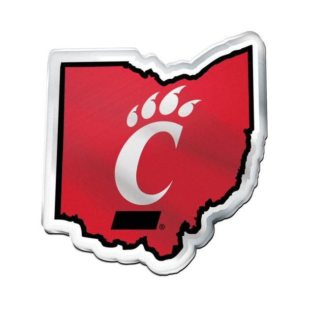 Emblema acrílico para automóvil del estado de Cincinnati Bearcats