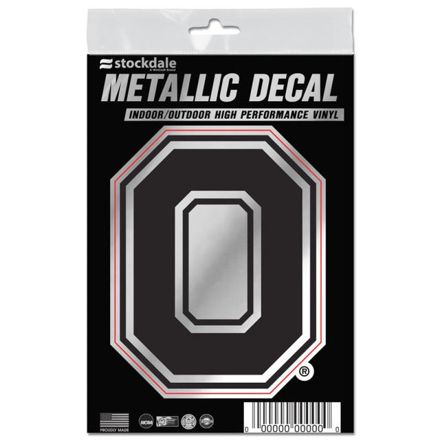 Ohio State Buckeyes Decal Metallic 3" x 5"