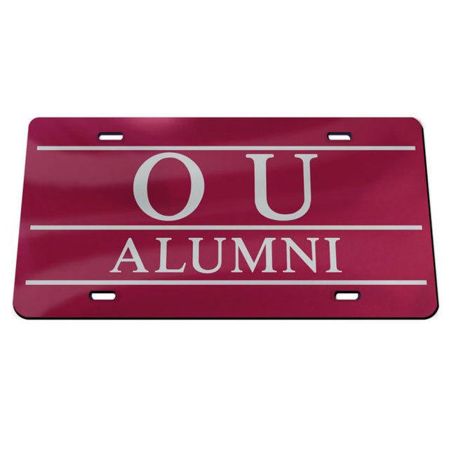 Oklahoma Sooners Specialty Acrylic License Plate