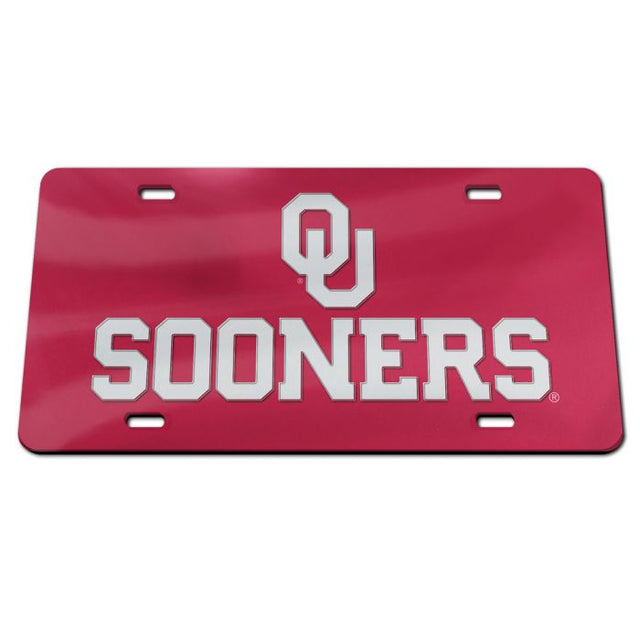 Matrícula acrílica especial de los Oklahoma Sooners