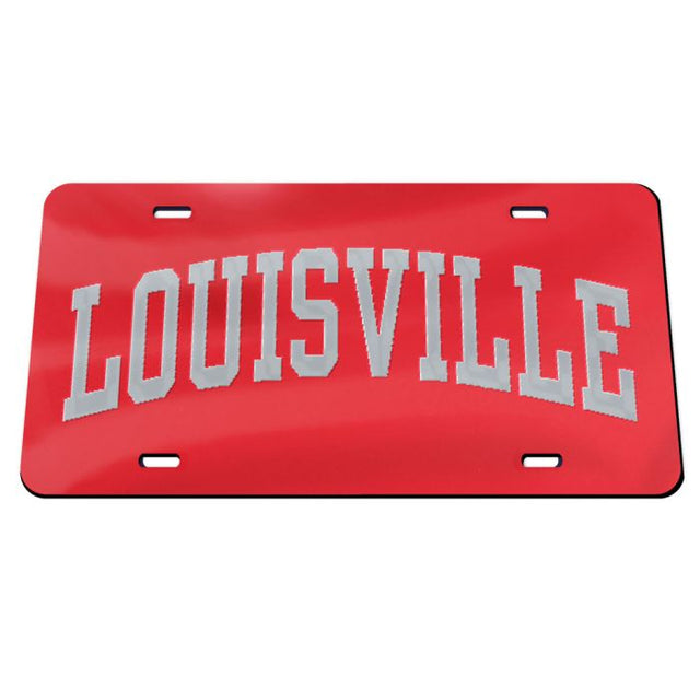 Placas de matrícula clásicas de acrílico de los Louisville Cardinals