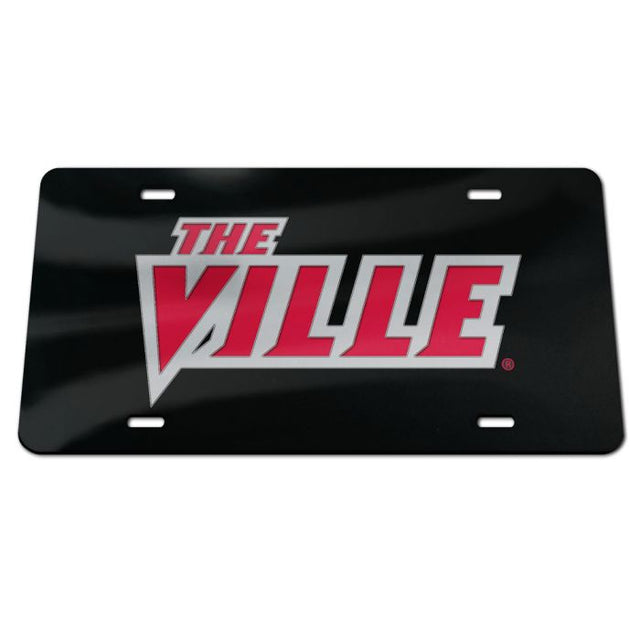 Placas de matrícula clásicas de acrílico de los Louisville Cardinals