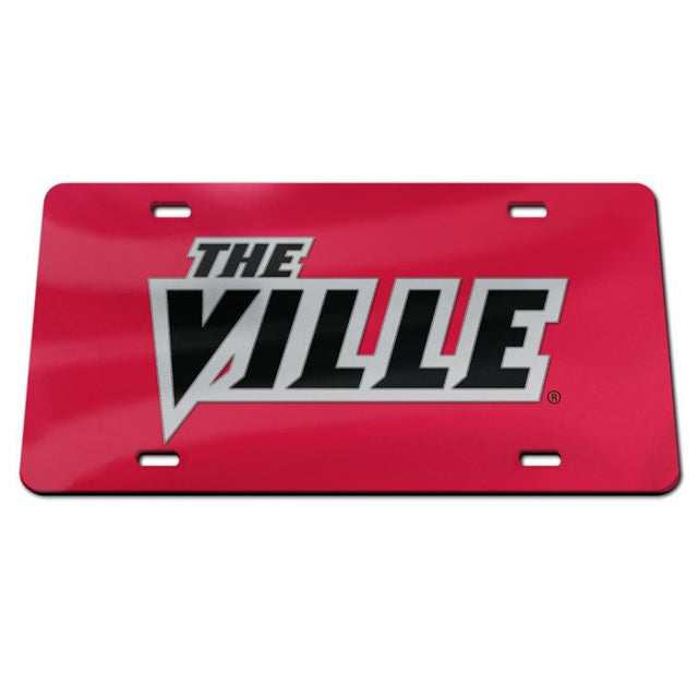 Placas de matrícula clásicas de acrílico de los Louisville Cardinals