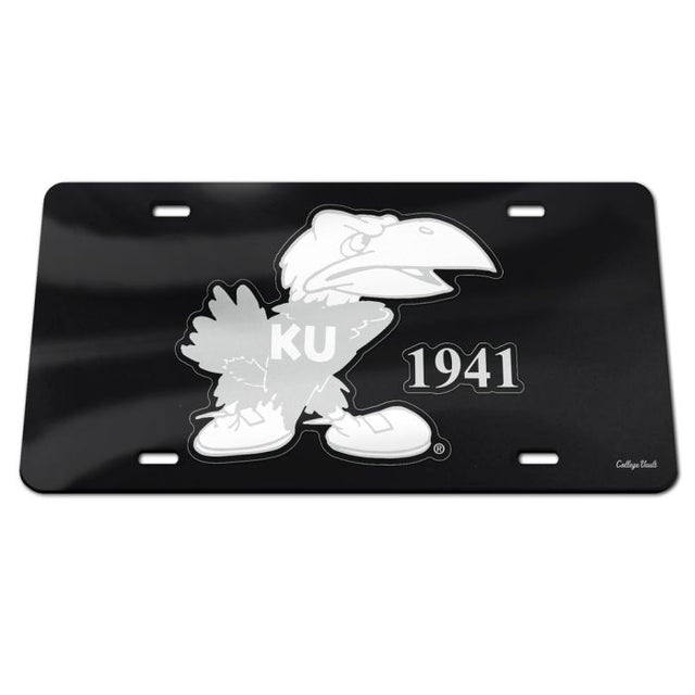 Kansas Jayhawks /College Vault Specialty Acrylic License Plate