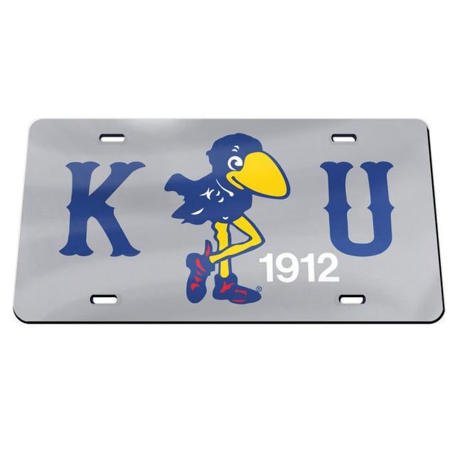 Kansas Jayhawks /College Vault Specialty Acrylic License Plate