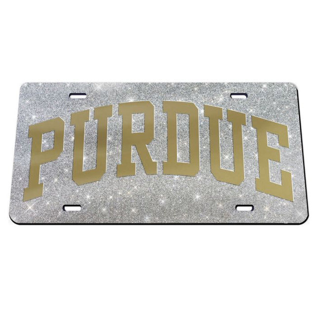 Purdue Boilermakers GLITTER BACKGROUND Acrylic Classic License Plates