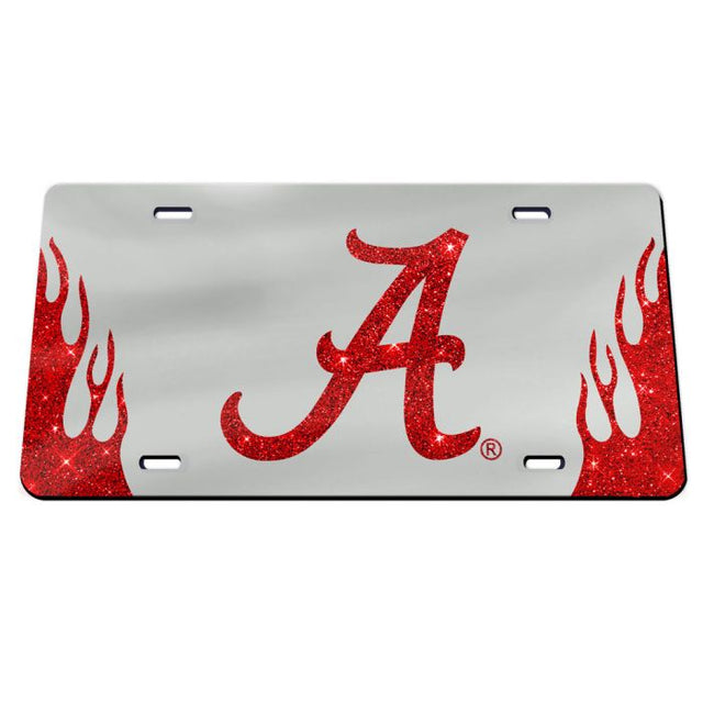 Placas de matrícula clásicas de acrílico con logotipo brillante de Alabama Crimson Tide