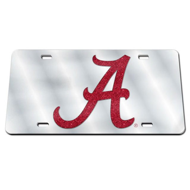 Placas de matrícula clásicas de acrílico con logotipo brillante de Alabama Crimson Tide