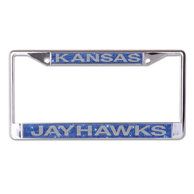 Kansas Jayhawks FONDO BRILLANTE Licencia Plt Marco S/L Metálico