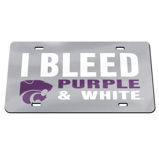 Kansas State Wildcats Acrylic Classic License Plates