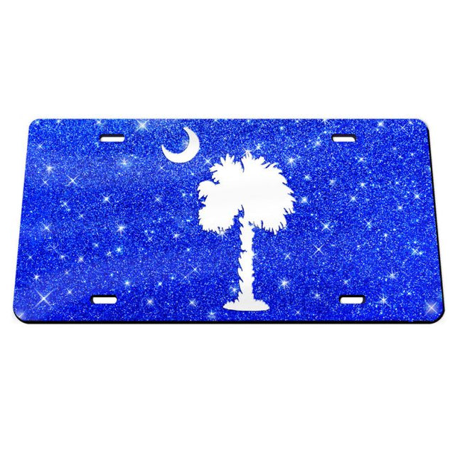 South Carolina Gamecocks GLITTER BACKGROUND Specialty Acrylic License Plate