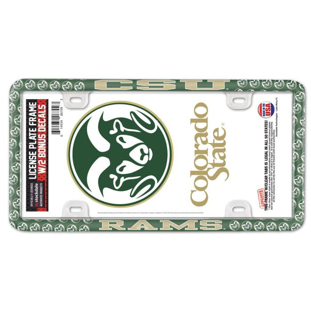 Colorado State Rams License Plate Thin Frame - Plastic w/Decal